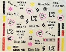 "Love Letters" Water transfer nail decals (11 Styles)