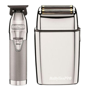 BaBylissPRO SilverFX Collection - Metal Outlining Trimmer & Double Foil Shaver