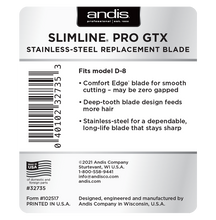 Andis Slimline Pro GTX - Replacement Blade