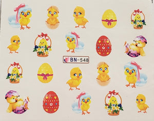 Easter Nail Art Water Transfer Decals - 24 Styles