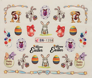 Easter Nail Art Water Transfer Decals - 24 Styles