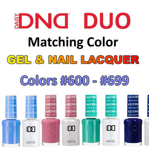 DND Gel Polish & Nail Lacquer Duo #601 - #699 Gel Polish and Matching Lacquer