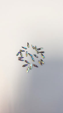 Swarovski Raindrop AB Flat Back Crystal 6mm