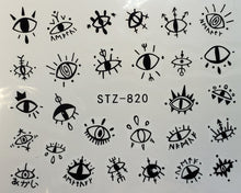"Multi Eye" Water transfer nail decals (7 Styles)