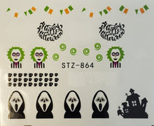"Halloween Mix" Water transfer Nail Decals (20 Styles)