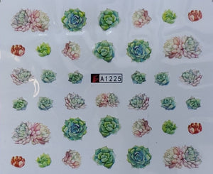 Desert Flowers Water transfer nail decals (12 styles)