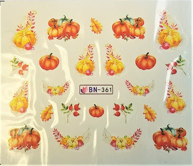 Fall/Thanksgiving Water Transfer Nail Decal