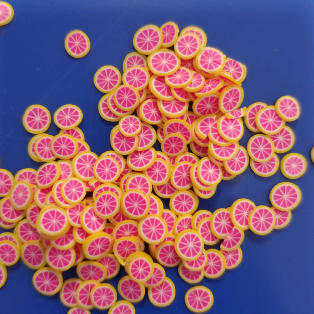 Pink lemon fimo slice nail art (2.5g)