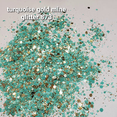 Turquoise goldmine glitter 873