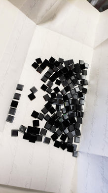 Swarovski Square Jet Hematite Flat Back Crystal 4mm