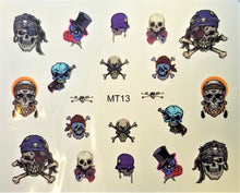 Skull Design Water Transfer Nail Decals