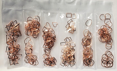 Rose Gold Metal Studs 6 Style Set #3