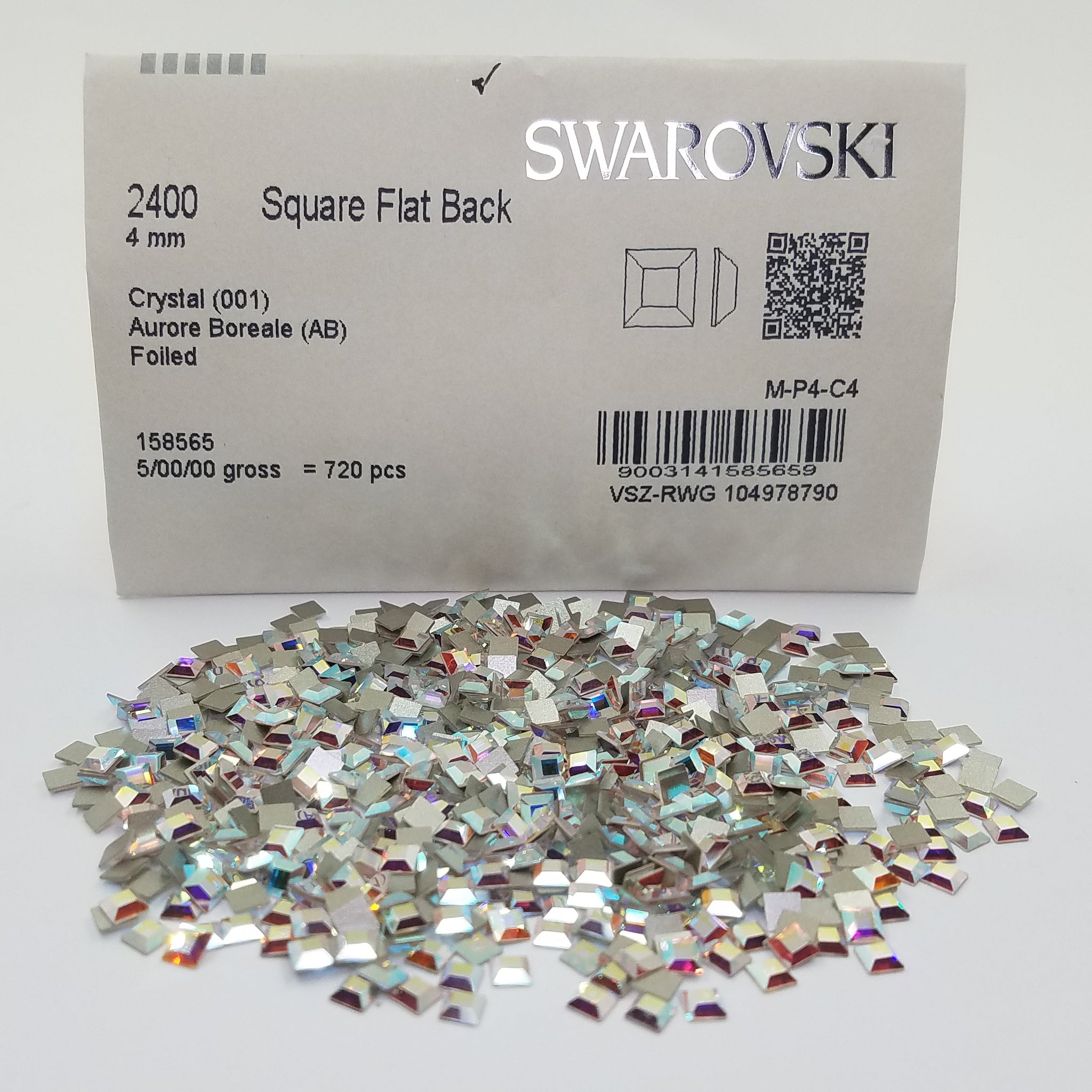 Swarovski Square AB Flat Back Crystal 4mm – EP Beauty Supply