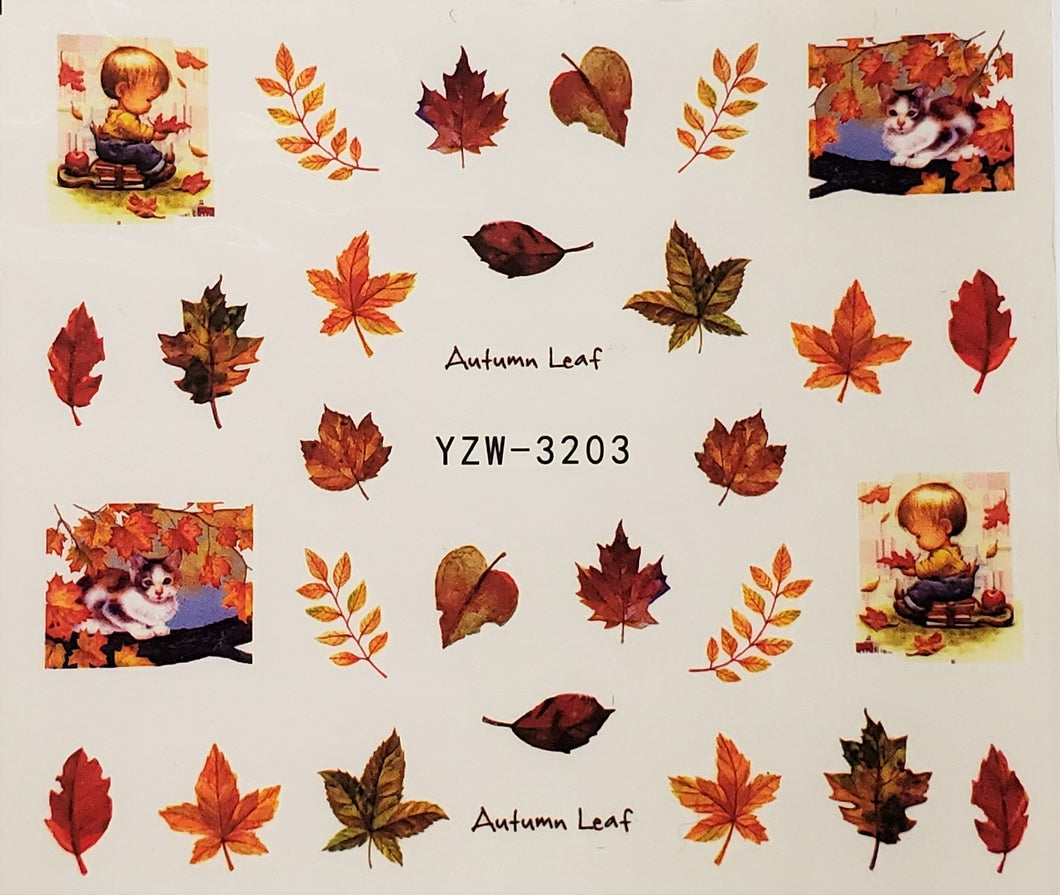 Autumn Water Transfer Nail Decal