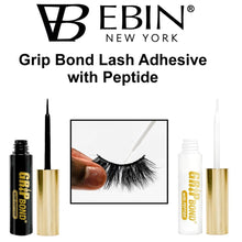 Ebin Grip Bond Lash Adhesive with Peptide (White or Black)