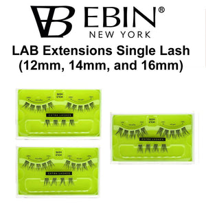Ebin LAB Extensions Single Lash (12mm, 14mm, and 16mm)