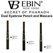 Ebin "Secret of Pharaoh" Duel Eyebrow Pencil & Mascara (Black, Expresso, or Brown)