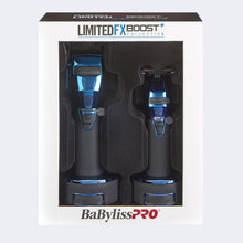 BaBylissPro Boost+ LimitedFX with Clipper, Trimmer & Charging Base Set (Blue Chrome)