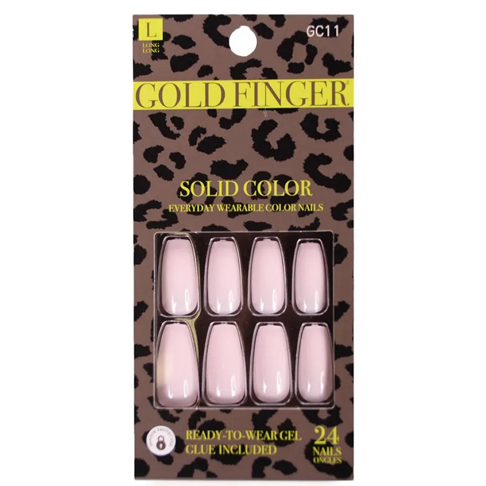 Gold Finger Solid Colors Full Nail - GC11 Pale Pink