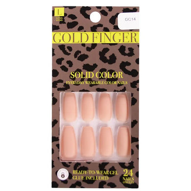 Gold Finger Solid Colors Full Nail - GC14 Peach Puff