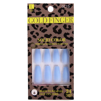 Gold Finger Solid Colors Full Nail - GC15 Arctic