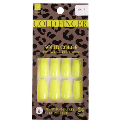 Gold Finger Solid Colors Full Nail - GC18 Arctic Lime