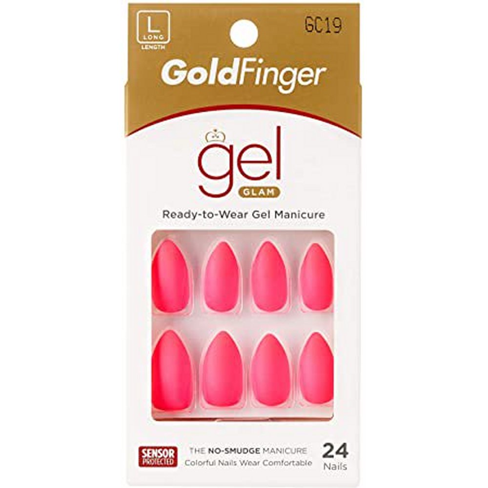 Gold Finger Solid Colors Full Nail - GC19 Electro Pink