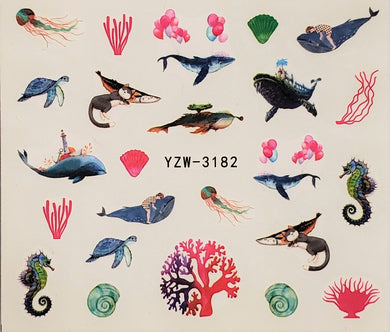 Under The Sea Water Transfer Nail Decal