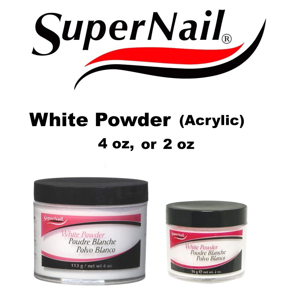 Supernail Acrylic Powder (White) 2 oz. / 4oz.