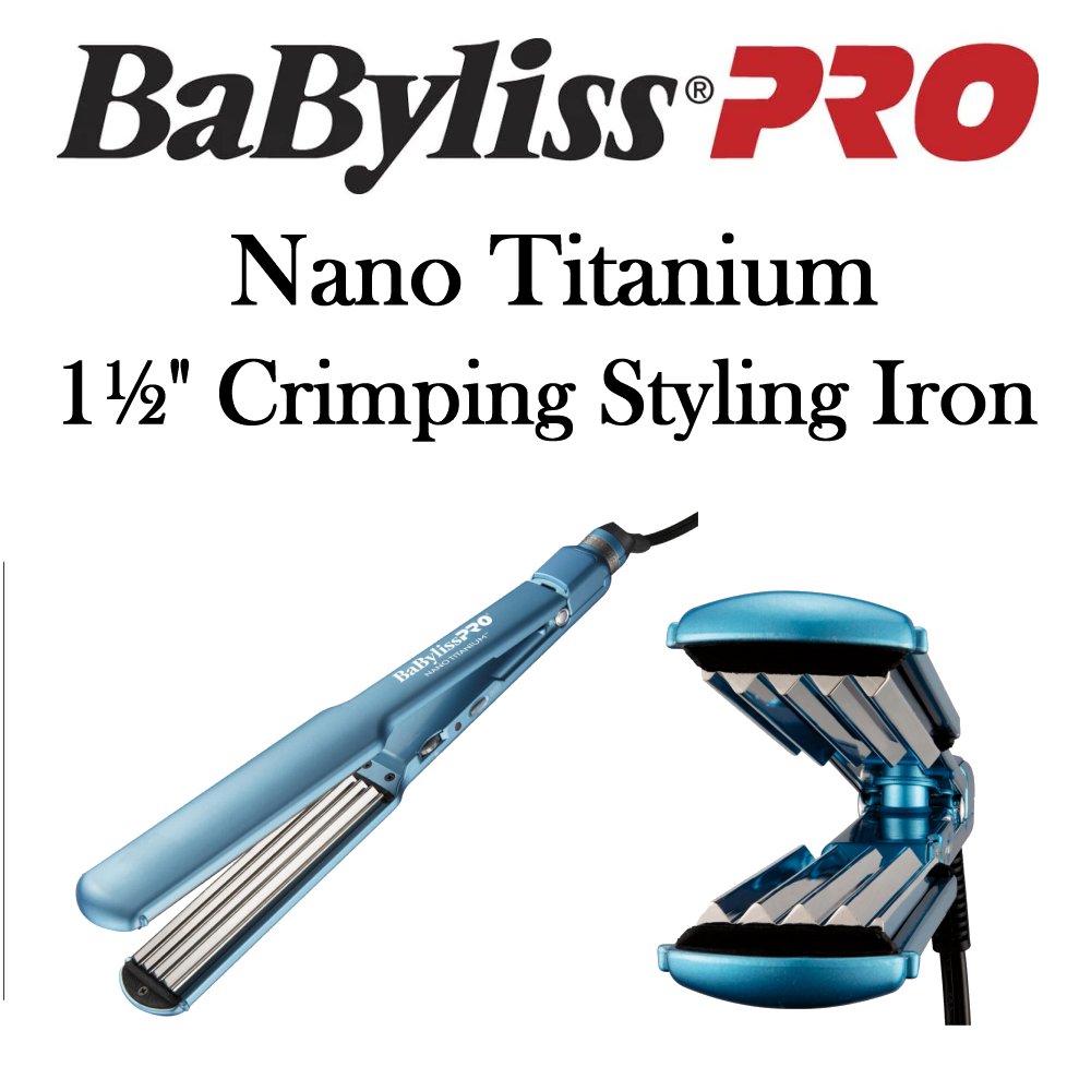 BaByliss PRO Crimper – Turmalin-Keramik, Bis 210°C, 4 Heizstufen, Für Glänzende, Gewellte Haare