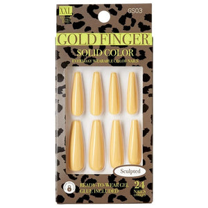 Gold Finger Sculpted Solid Colors Full Nail - GS03 Level Up