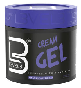 L3VEL3 - Cream Gel 500ml (16oz) - Vitamin Infused All-Day Hair Gel