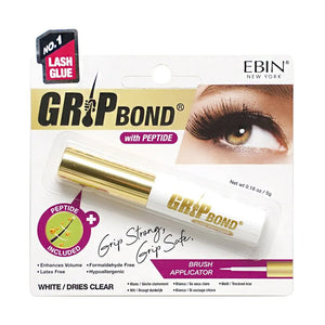 Ebin Grip Bond Lash Adhesive with Peptide (White or Black)
