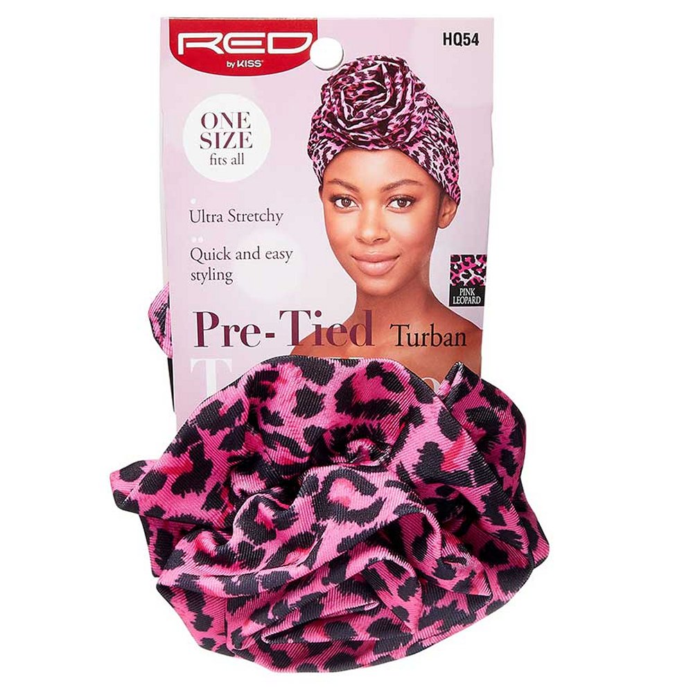 Red by Kiss Turban, Pre-Tied Top Knot Turban