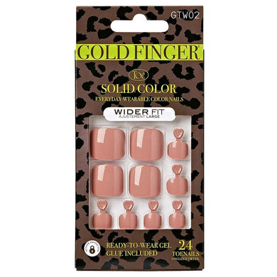 Gold Finger Solid Colors Full Toenail Toenails - GTW02