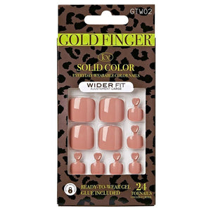 Gold Finger Solid Colors Full Toenail Toenails - GTW02