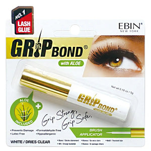 Ebin Grip Bond Lash Adhesive with Aloe (White or Black)