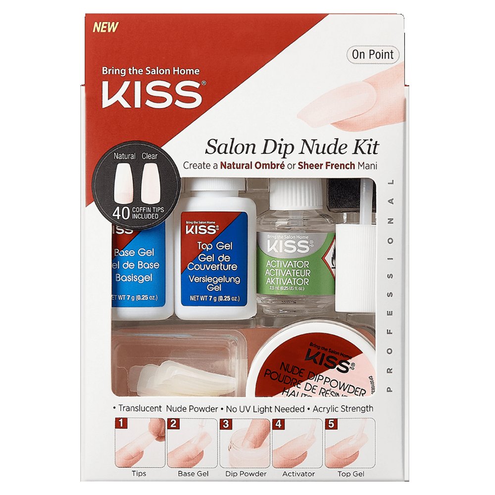 Amazon.com: KISS Salon Acrylic French Nails Kit Pet Peeve Real Short (3  PACK) : Beauty & Personal Care