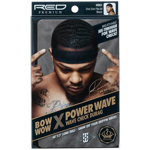 Red by Kiss Bow Wow "Wave Check" See-Through Premium Durag