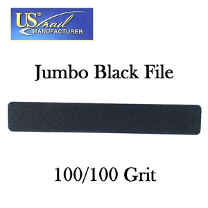 US Nail 7" Jumbo Black File 100/100