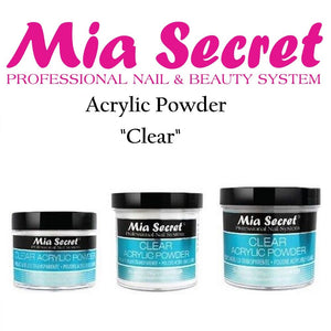 Mia Secret Acrylic Powder - "Clear" 1 oz / 2 oz / 4 oz / 8 oz / 24 oz