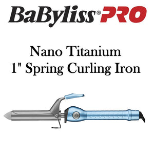 BaBylissPRO Nano Titanium - Spring 1" Curling Iron