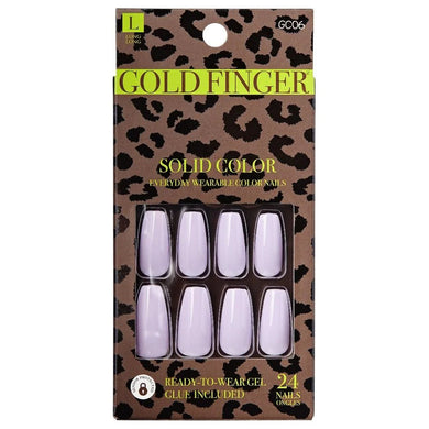 Gold Finger Solid Colors Full Nail - GC06 Lavender