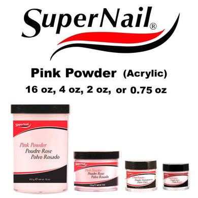 Supernail Acrylic Powder (Pink), various sizes
