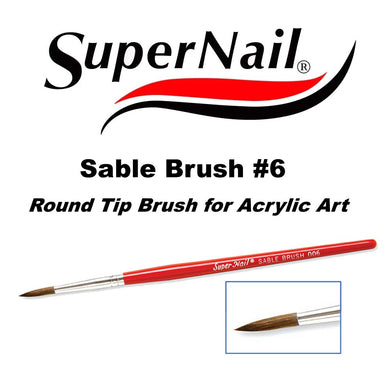 Supernail Round Sable Brush #6