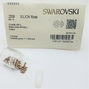 Swarovski Round Rose Gold Flat Back Crystals