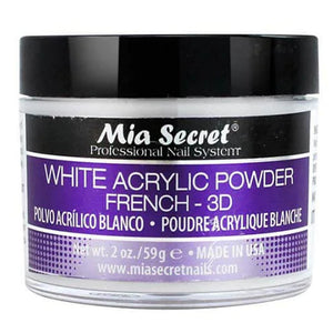 Mia Secret Acrylic Powder - "White" for French & 3D 1 oz / 2 oz / 4 oz